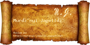 Murányi Jagelló névjegykártya